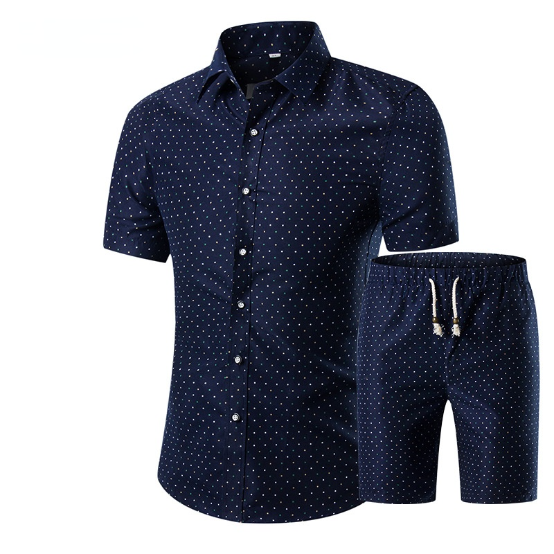 Summer Plus Sizes Short Sleeves T Shirts and Pants Sets for Men