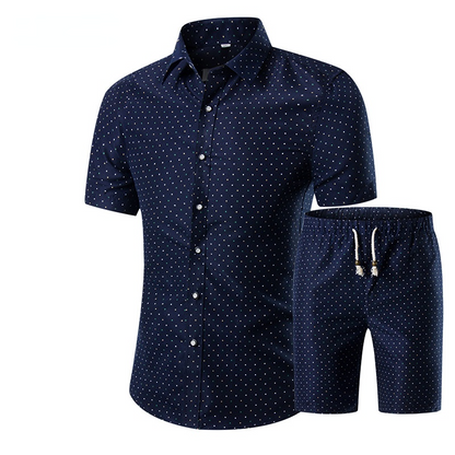 Summer Plus Sizes Short Sleeves T Shirts and Pants Sets for Men