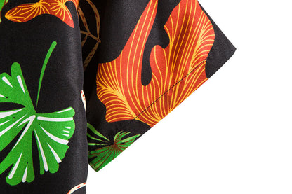 Floral Print Men's Short Sleeves Summer Beach T Shirts