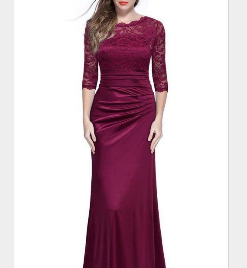 Elegant Women Lace Party Long Dresses