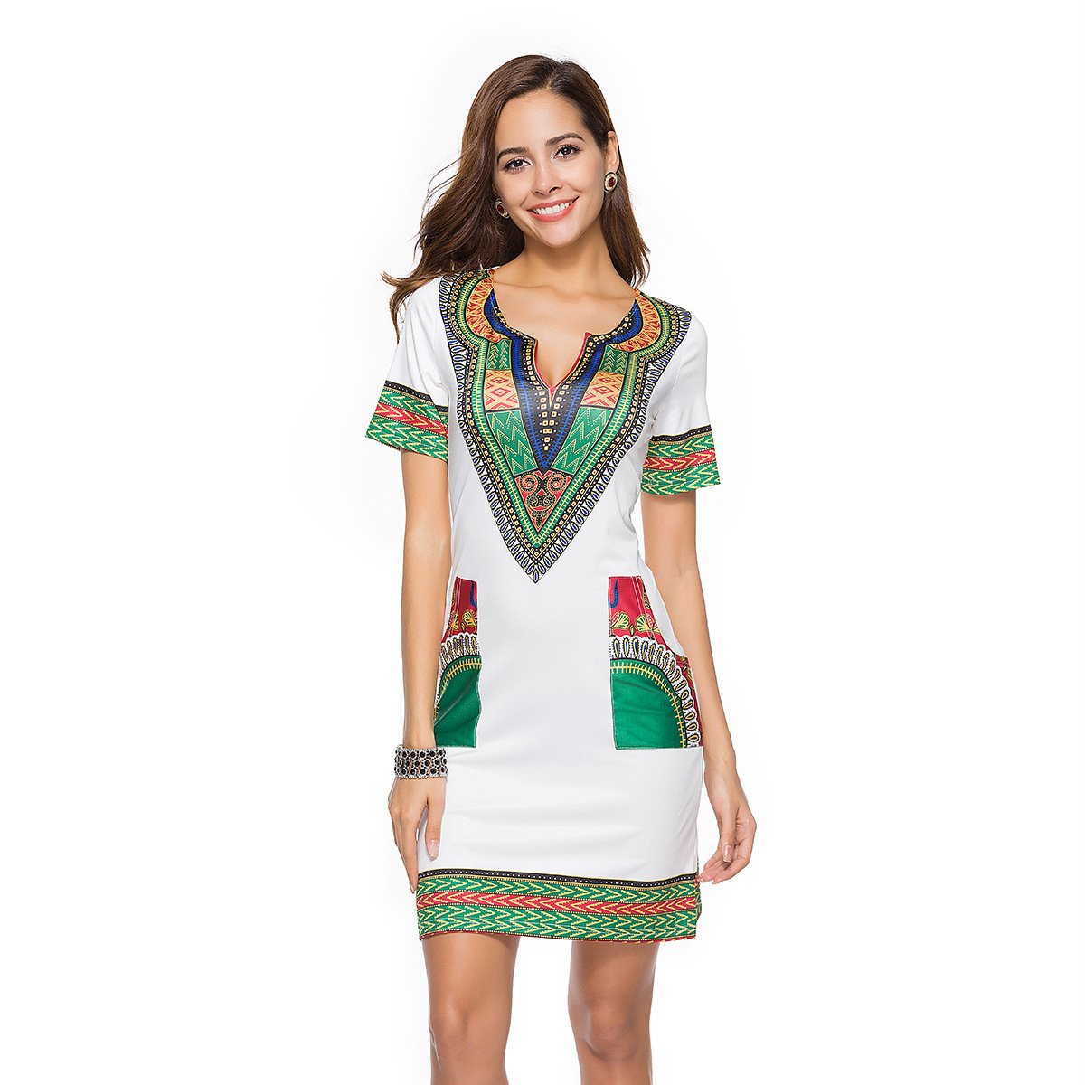 Women Summer Floral Print Short Dresses-STYLEGOING
