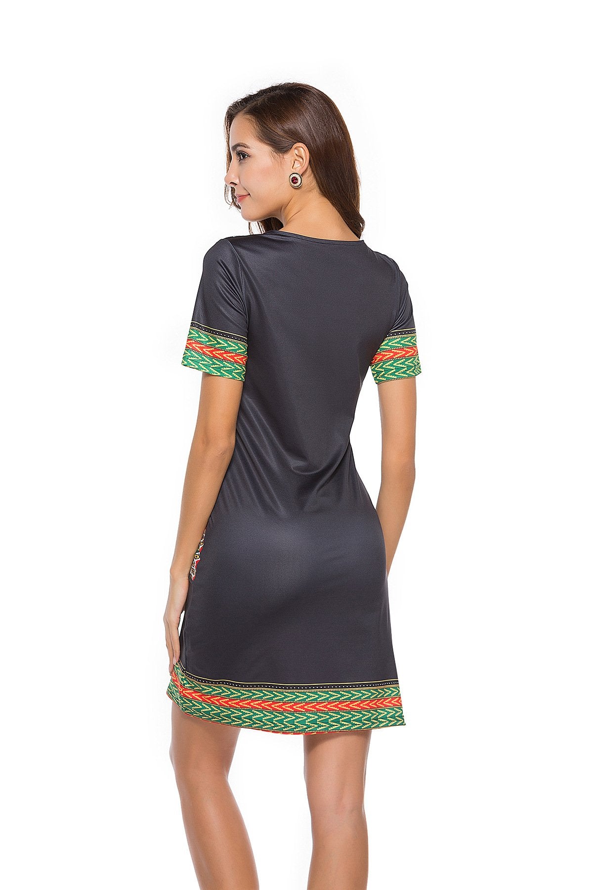 Women Summer Floral Print Short Dresses-STYLEGOING