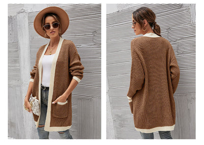 Casual Knitting Long Sleeves Women Overcoat