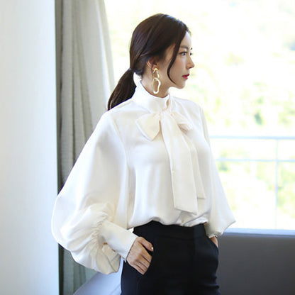 Designed Chiffon Elegant Pullover Women Blouses