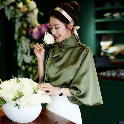 Designed Chiffon Elegant Pullover Women Blouses
