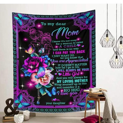 Daughter to Mom Fleece Love Blanket--Free Shipping at meselling99