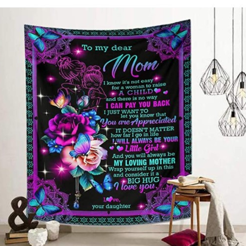 Daughter to Mom Fleece Love Blanket--Free Shipping at meselling99