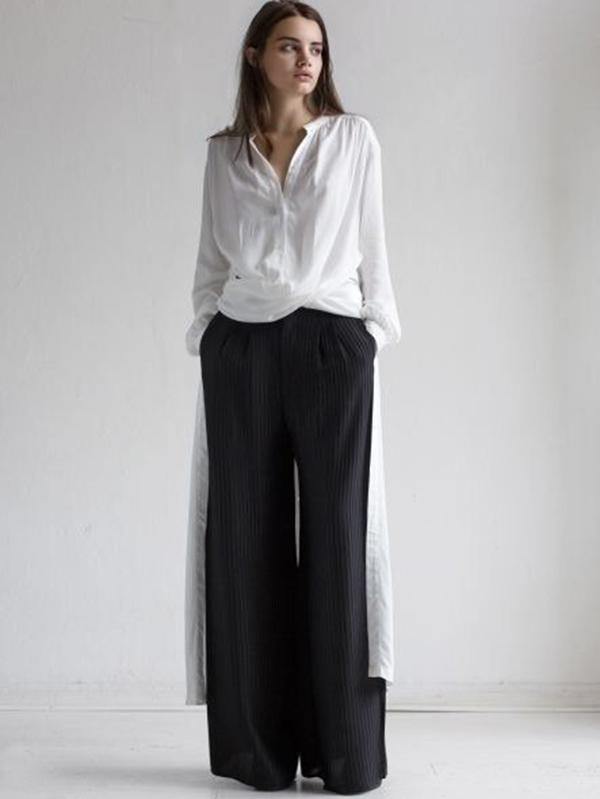 Solid Lapel Long Shirt Dress-STYLEGOING