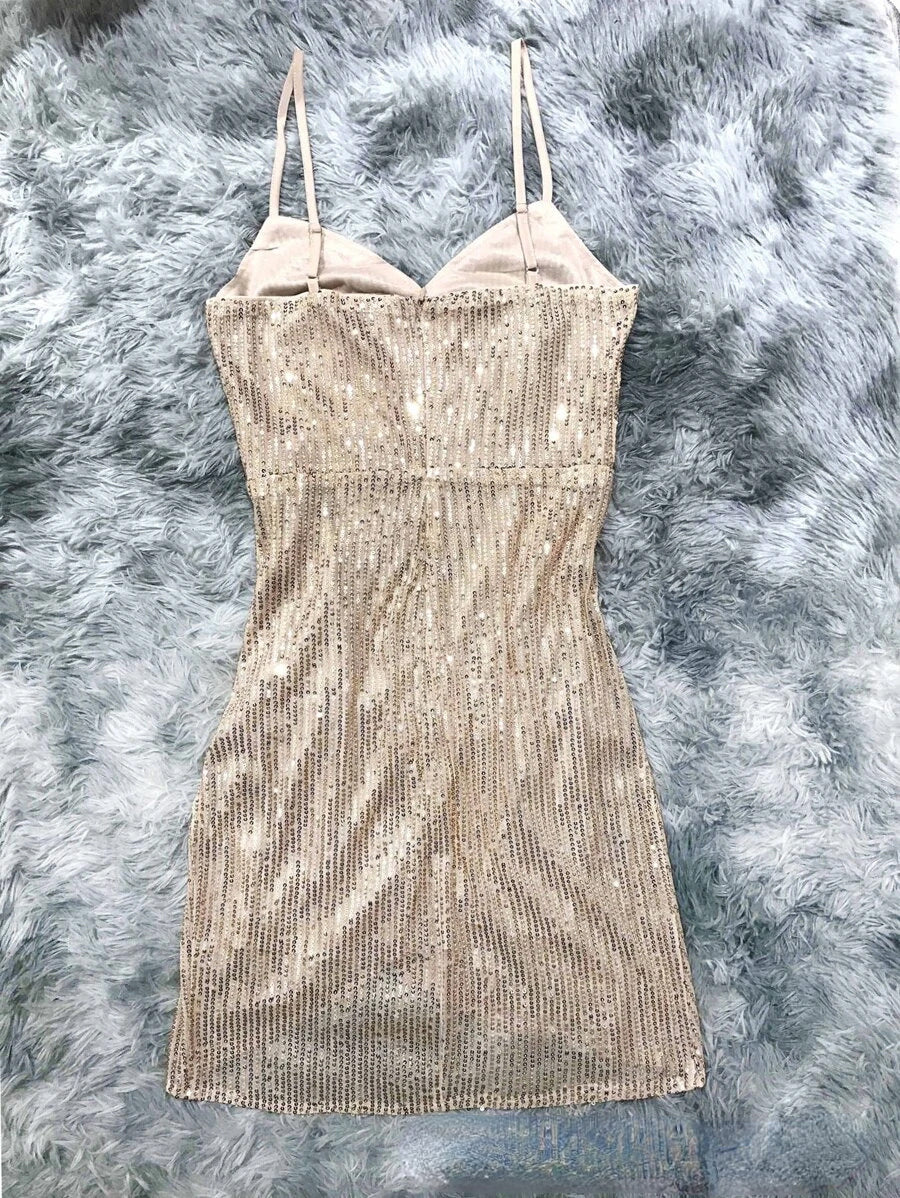 Sexy Sequined Evening Party Mini Dresses