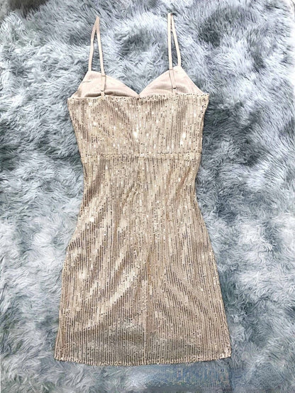 Sexy Sequined Evening Party Mini Dresses