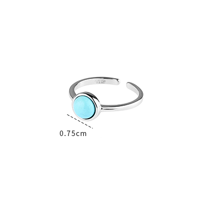 Simple Vintage Inlay Design Silver Rings for Women