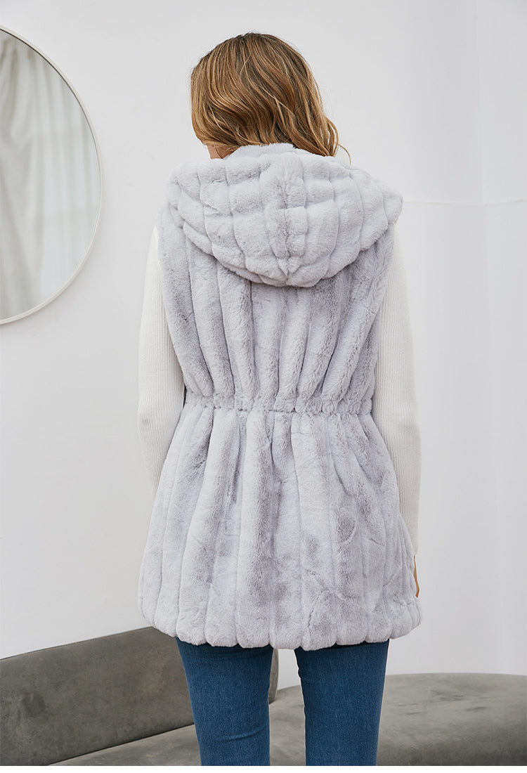 Fashion Artificial Fur Winter Sleeveless Vest
