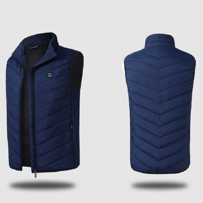 Fashion Men Women Coat Intelligent USB Electric Heating Thermal Warm Winter Heated Vest