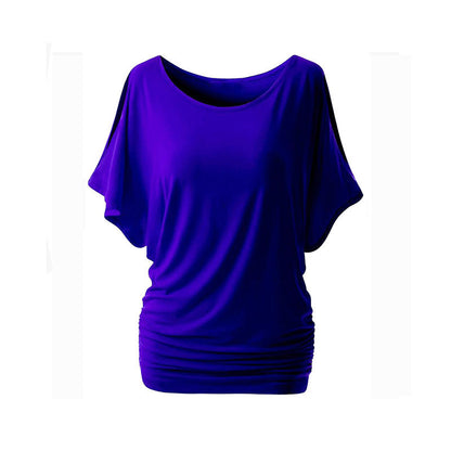 Sexy Off The Shoulder Bat Short Sleeves T Shirts