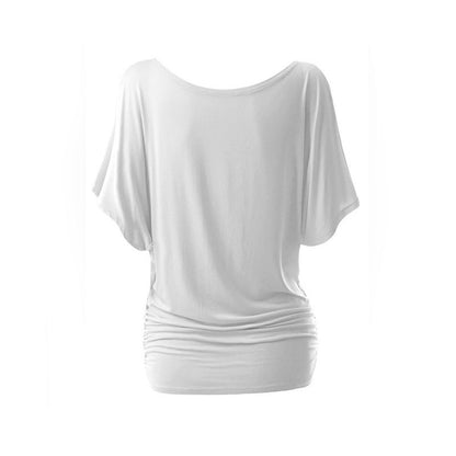 Sexy Off The Shoulder Bat Short Sleeves T Shirts