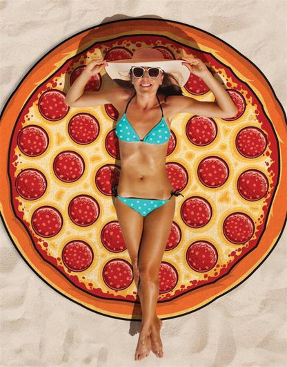 Women Summer 3D Print Beach Round Beach Towel-STYLEGOING