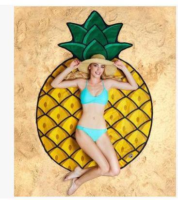 Women Summer 3D Print Beach Round Beach Towel-STYLEGOING