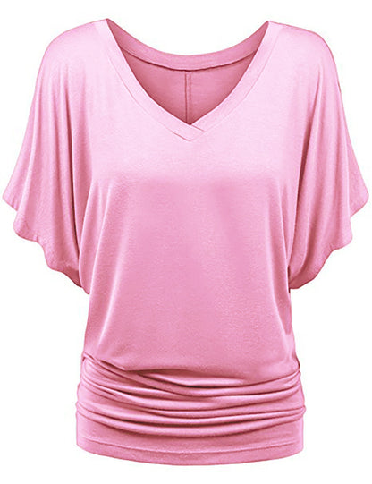 Women Bat Sleeves Plus Sizes Women T Shirts