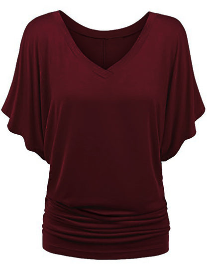 Women Bat Sleeves Plus Sizes Women T Shirts