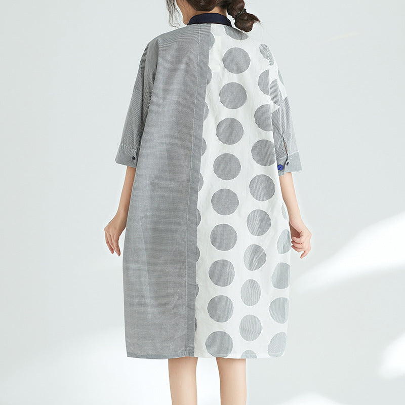 Summer Dot Print Plus Sizes Short Dresses