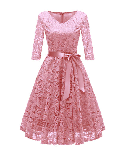 Elegant Long Sleeves Lace Dresses