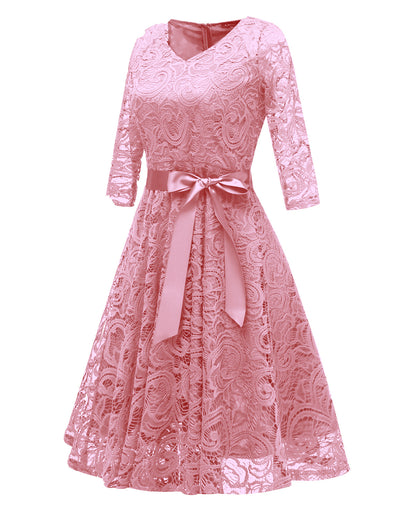 Elegant Long Sleeves Lace Dresses