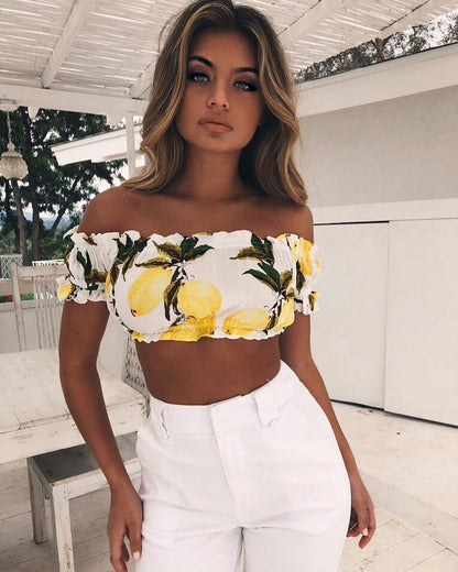 Sexy Off The Shoulder Short Sleeves Tops