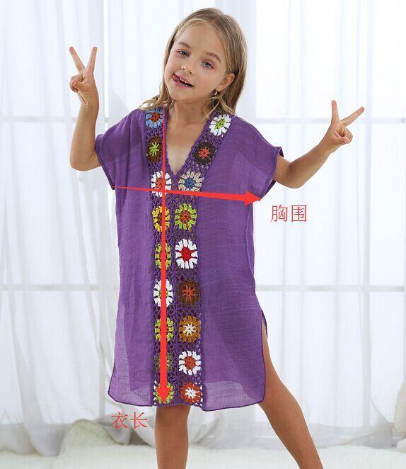 Summer Embroidery Loose Kids Cover Ups-STYLEGOING