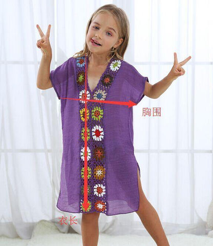 Summer Embroidery Loose Kids Cover Ups-STYLEGOING