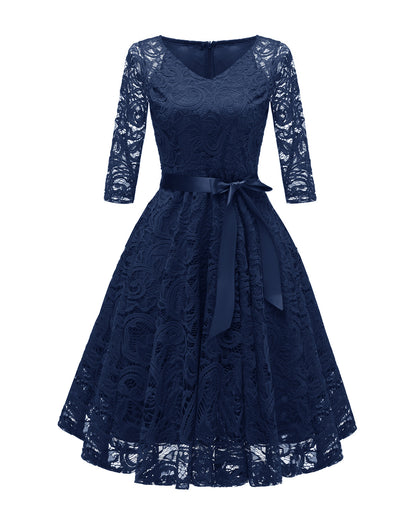 Elegant Long Sleeves Lace Dresses