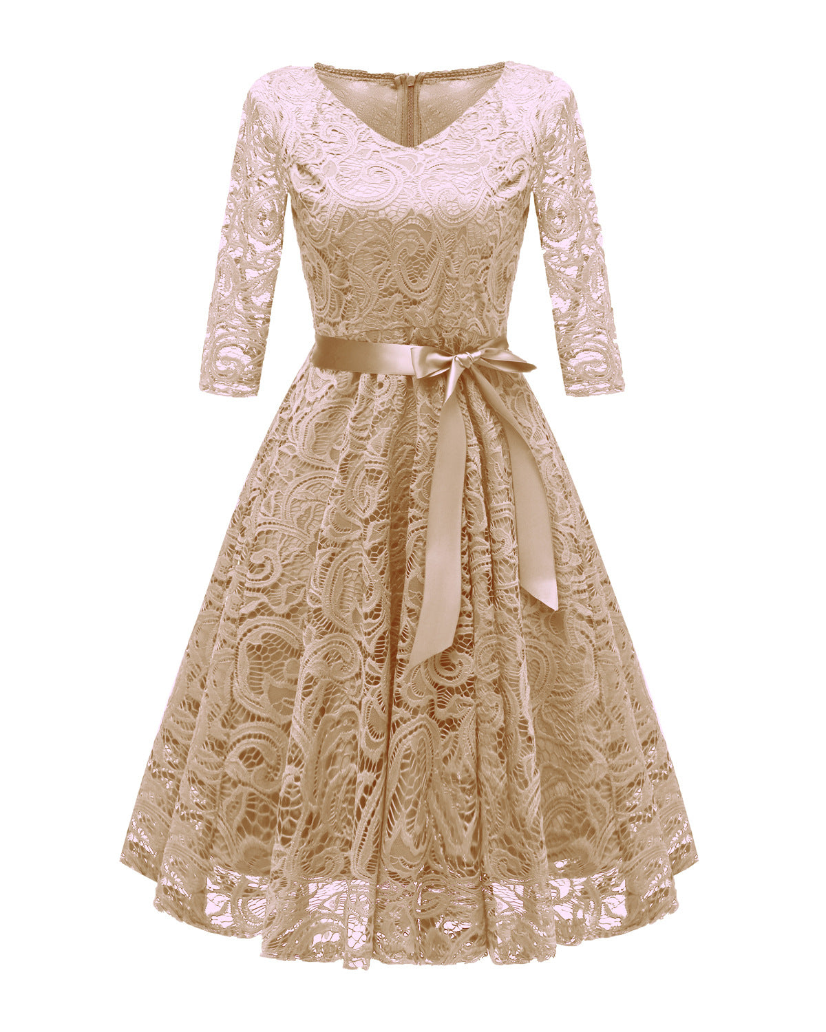 Elegant Long Sleeves Lace Dresses