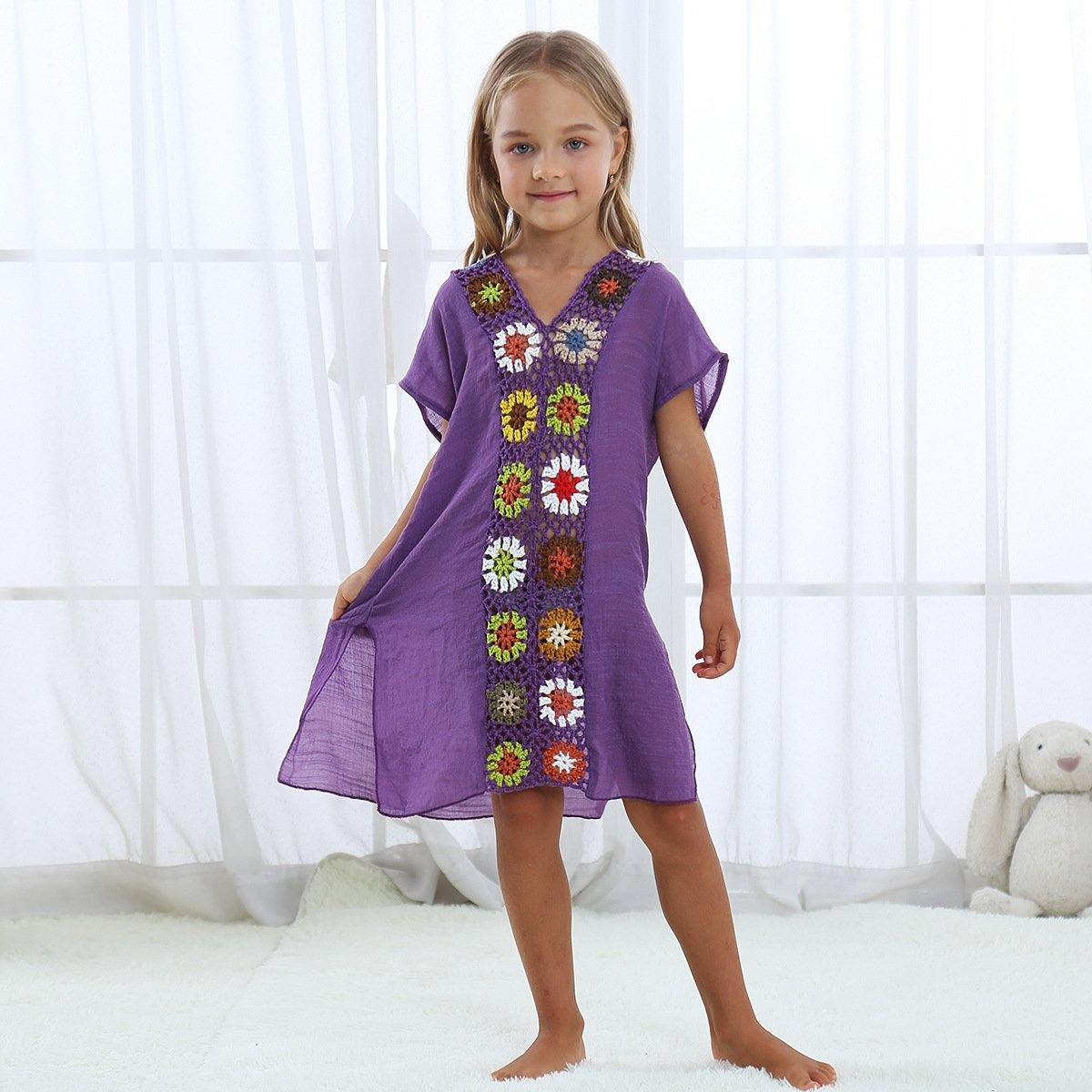 Summer Embroidery Loose Kids Cover Ups-STYLEGOING