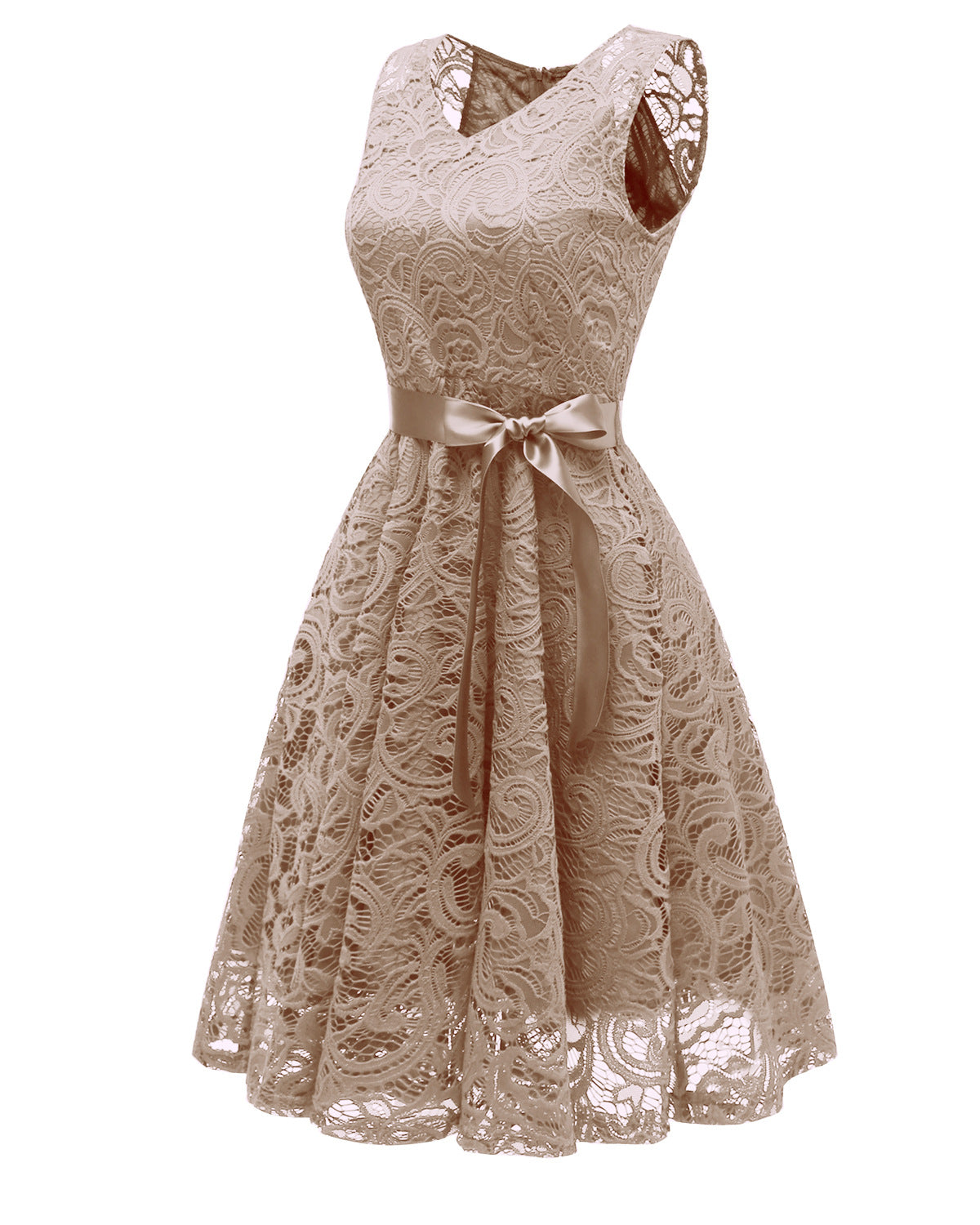 Sexy V Neck Lace Bridesmaid Dresses