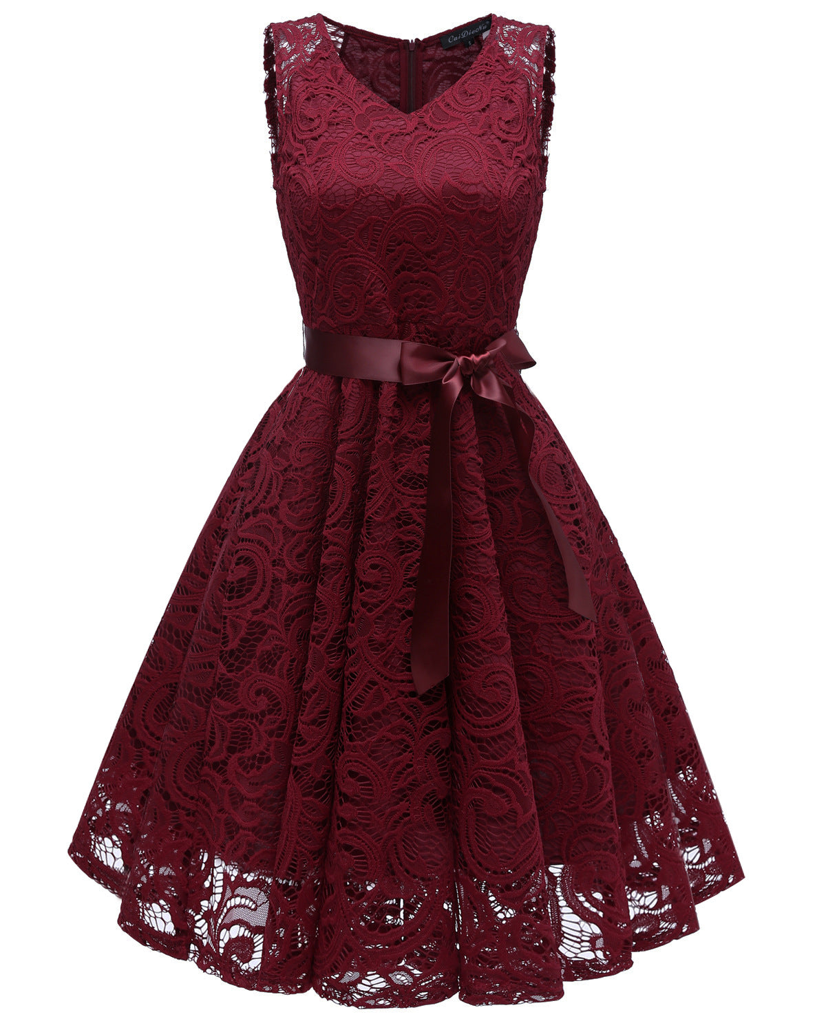 Sexy V Neck Lace Bridesmaid Dresses