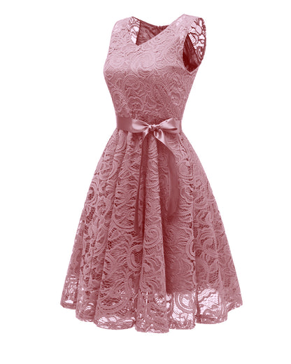 Sexy V Neck Lace Bridesmaid Dresses