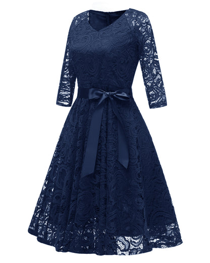 Elegant Long Sleeves Lace Dresses