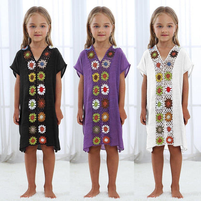 Summer Embroidery Loose Kids Cover Ups-STYLEGOING