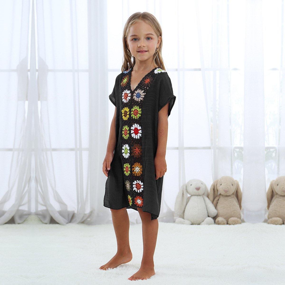 Summer Embroidery Loose Kids Cover Ups-STYLEGOING