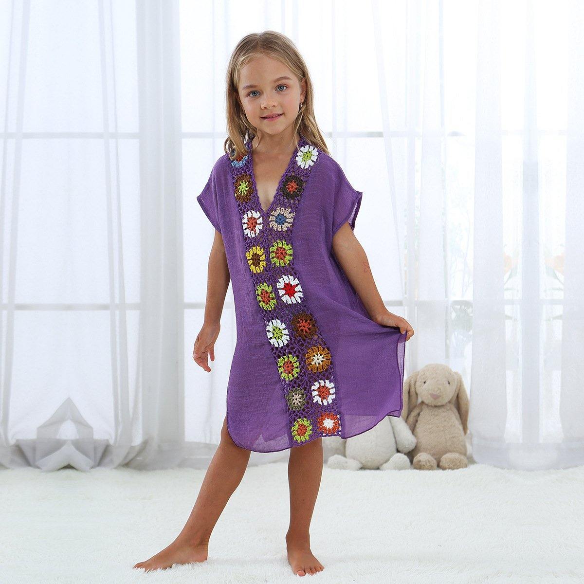 Summer Embroidery Loose Kids Cover Ups-STYLEGOING