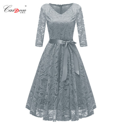 Elegant Long Sleeves Lace Dresses