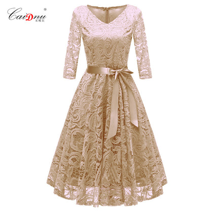 Elegant Long Sleeves Lace Dresses