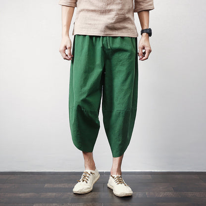Casual Linen Plus Size Harem Men's Trousers