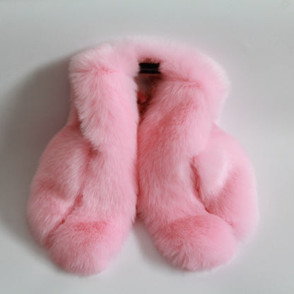 Warm Artifical Fox Fur Sleeveless Vest for Kids