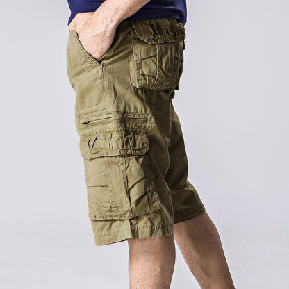 Plus Sizes Cotton Cropped Short Pants for Men