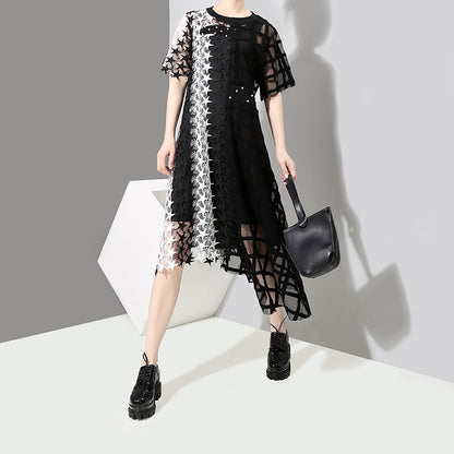 Summer Irregular Star Designed Women Long Midi Dresses
