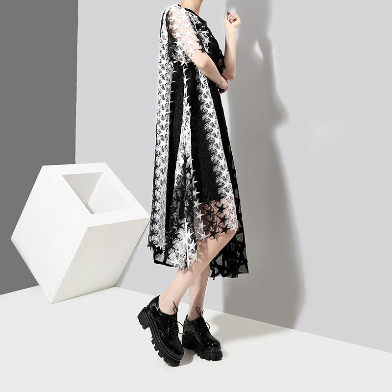 Summer Irregular Star Designed Women Long Midi Dresses