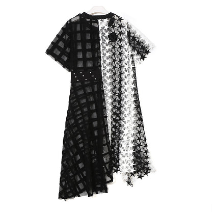 Summer Irregular Star Designed Women Long Midi Dresses