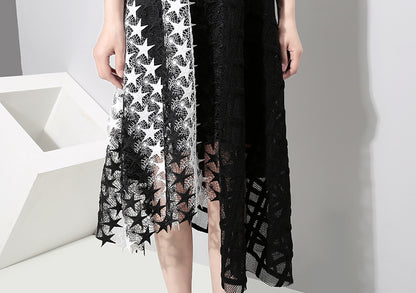 Summer Irregular Star Designed Women Long Midi Dresses