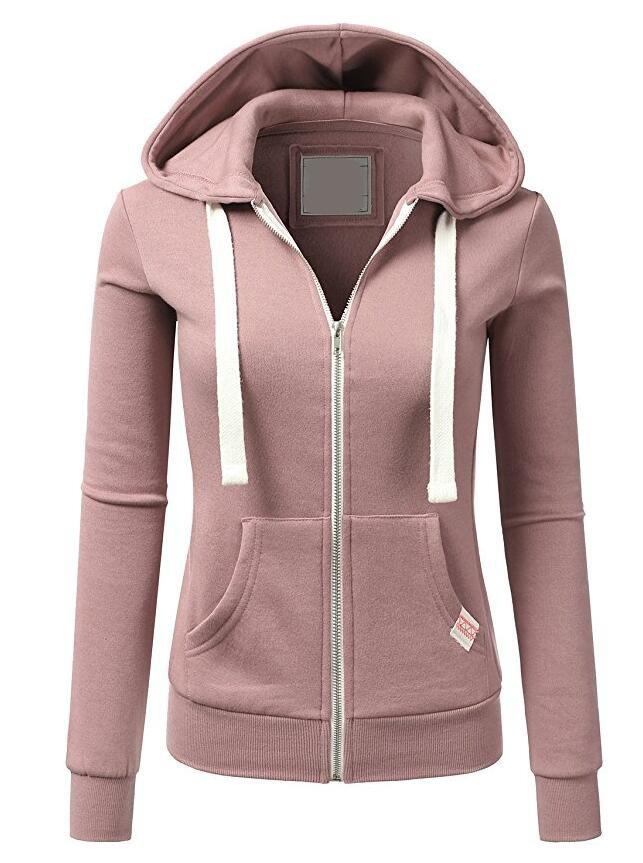 Casual Zipper Long Sleeves Cardigan Hoodies-STYLEGOING