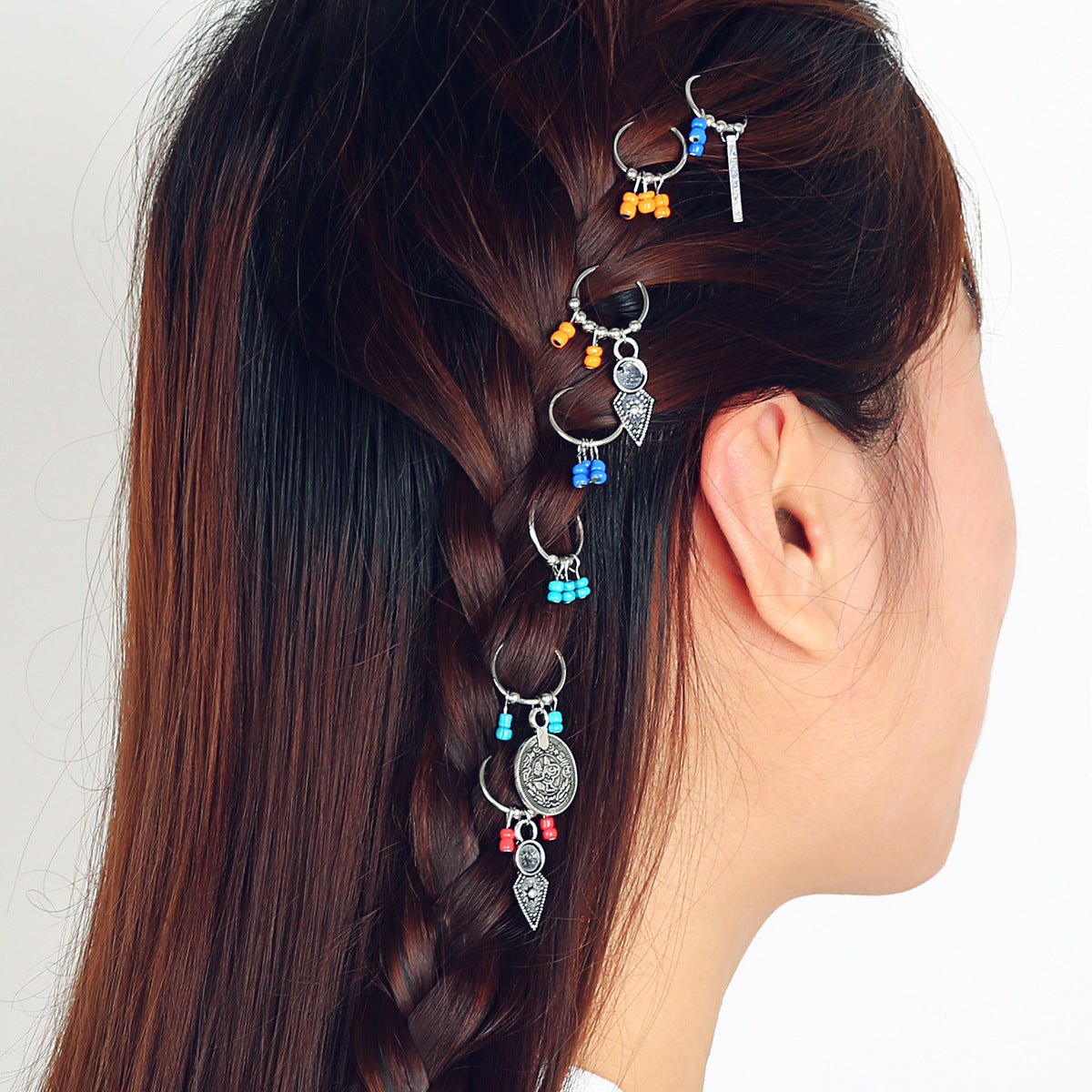 Personality DIY Coins Design Brain Hair Accessories